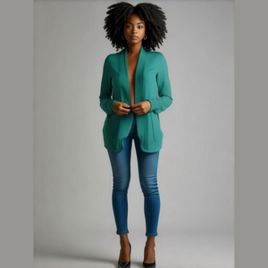 FEVER Teal Open Lapel Cardigan XXL NWT